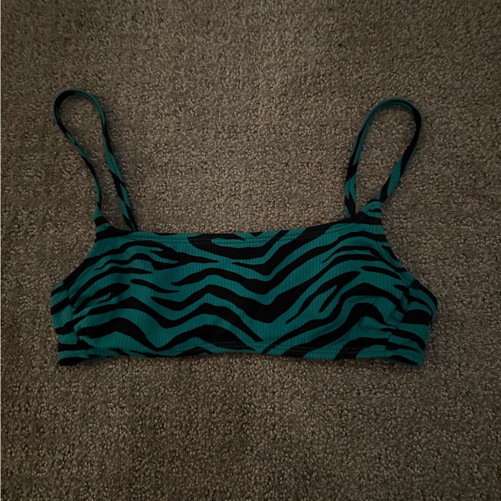 Green and Black Zebra Print Bikini